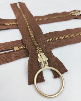 ZIP VINTAGE MARRON