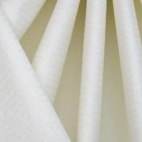 Tissu de coton blanc rayé