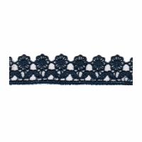 Dentelle guipure bleu marine