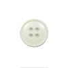 Bouton blanc brillant 2 trous - 1.5 cm