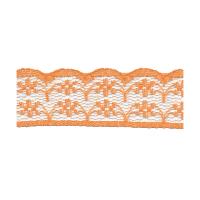 Dentelle fleurs orange