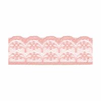 Dentelle fleurs rose pâle