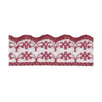 Dentelle fleurs bordeaux