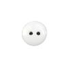 Bouton blanc brillant 4 trous - 1.5 cm