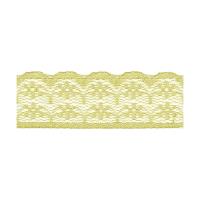 Dentelle fleurs jaune paille